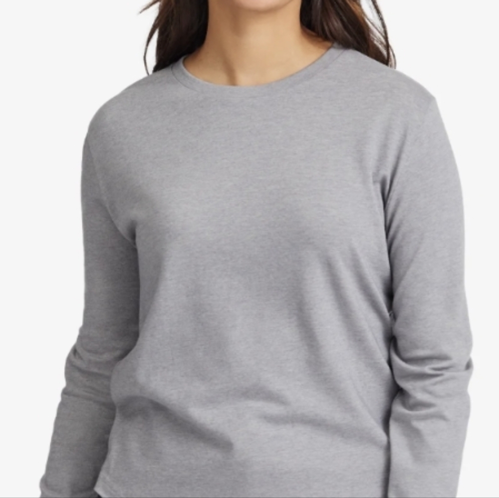 Allbirds crew neck merino wool blend long sleeve shirt light blue Small